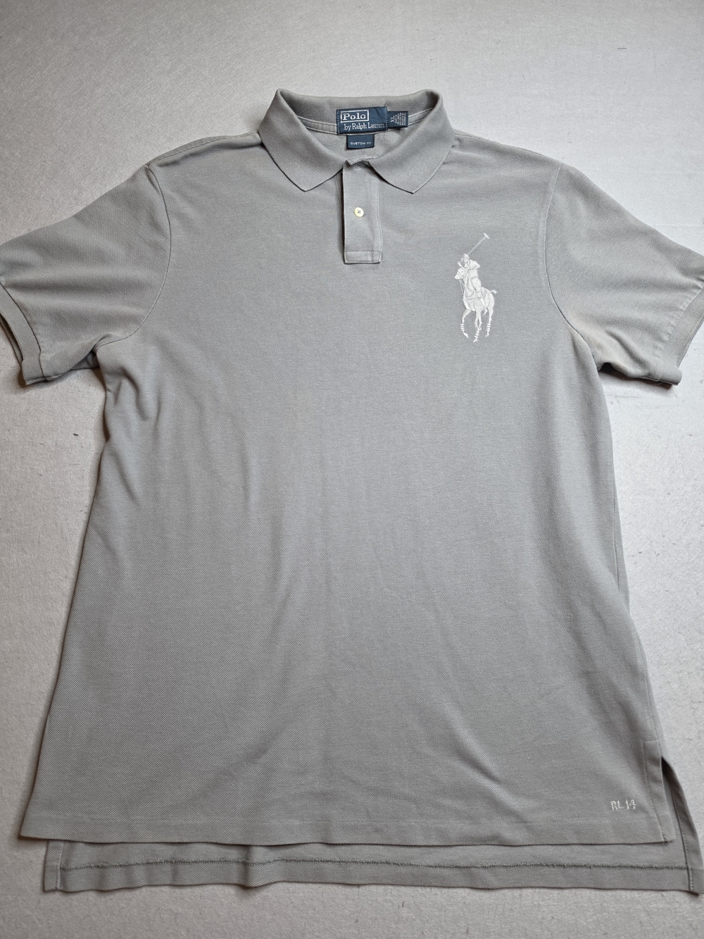 Polo by Ralph Lauren Men's Classic Gray Polo Shirt Grey Pony Big Pony XL - Picture 4 of 8